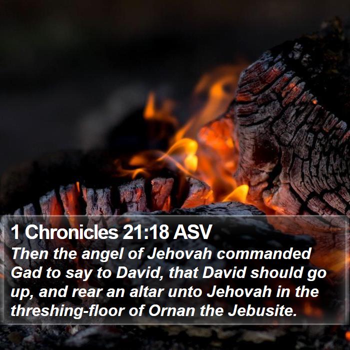 1 Chronicles 21:18 ASV Bible Study