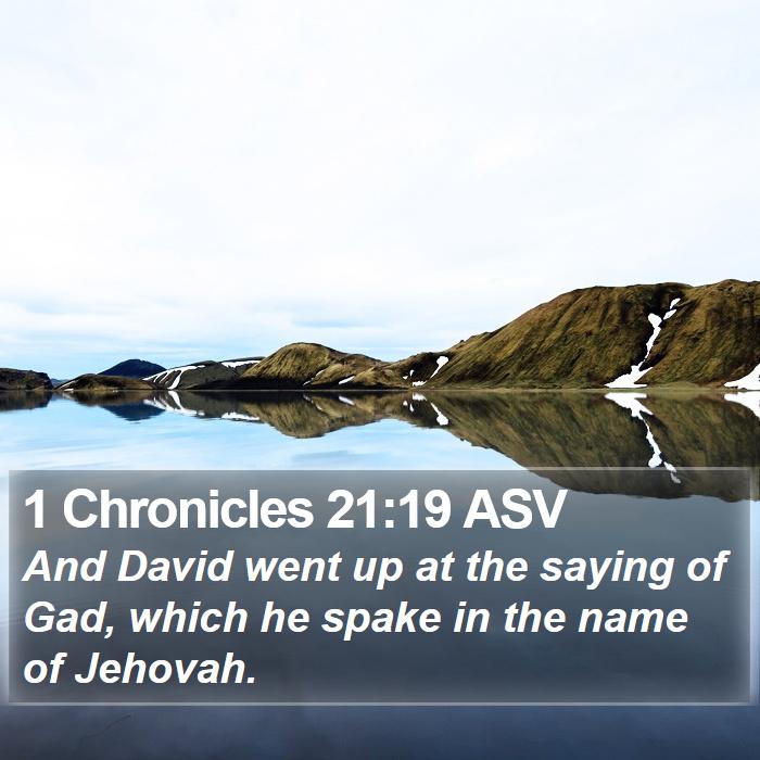 1 Chronicles 21:19 ASV Bible Study