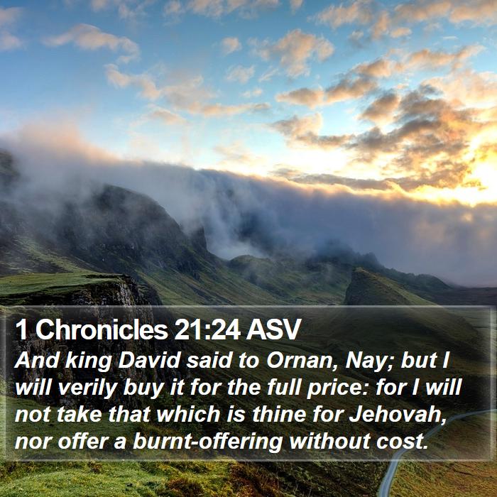 1 Chronicles 21:24 ASV Bible Study