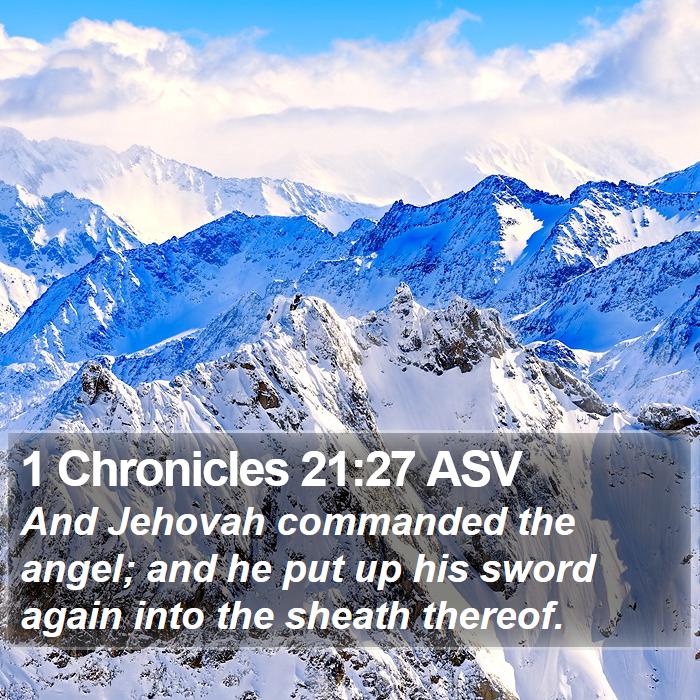 1 Chronicles 21:27 ASV Bible Study