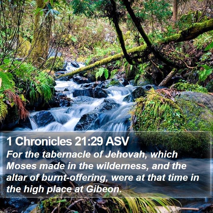 1 Chronicles 21:29 ASV Bible Study