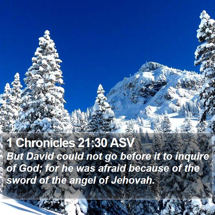 1 Chronicles 21:30 ASV Bible Study