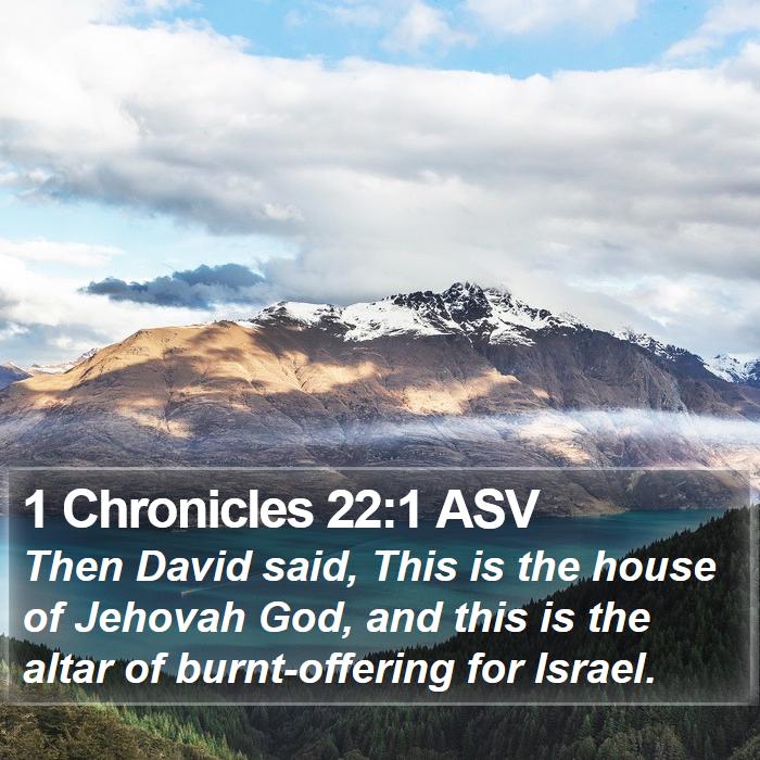 1 Chronicles 22:1 ASV Bible Study