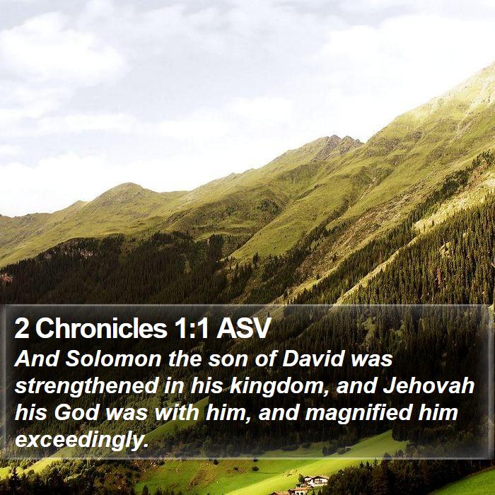 2 Chronicles 1:1 ASV Bible Study