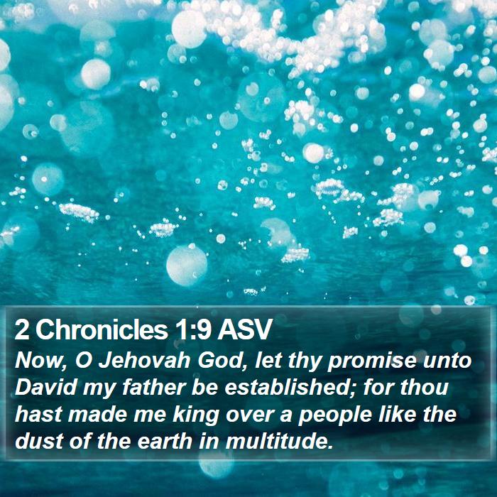 2 Chronicles 1:9 ASV Bible Study