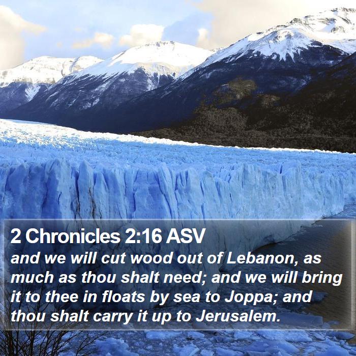 2 Chronicles 2:16 ASV Bible Study