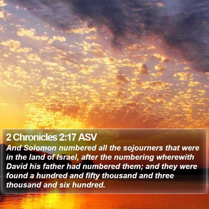 2 Chronicles 2:17 ASV Bible Study