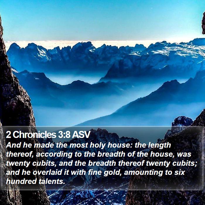 2 Chronicles 3:8 ASV Bible Study