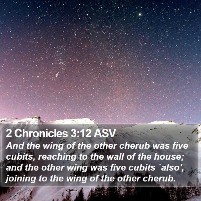 2 Chronicles 3:12 ASV Bible Study