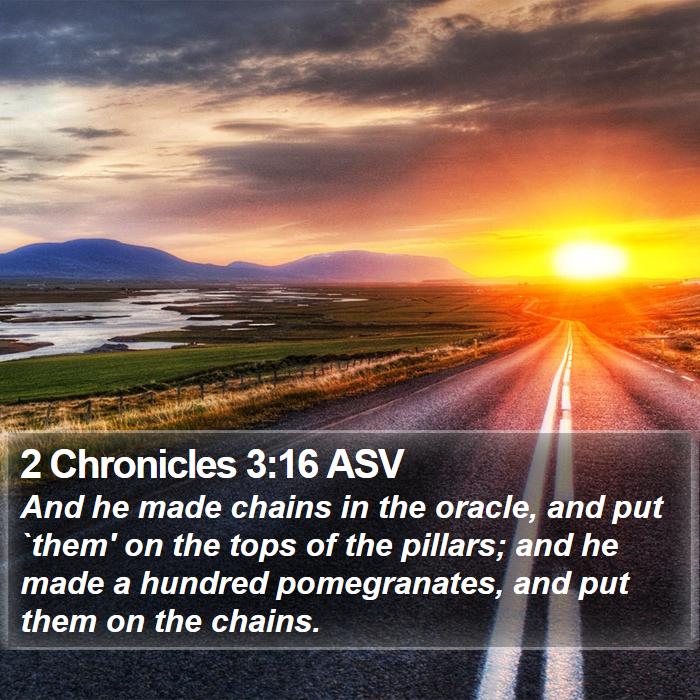 2 Chronicles 3:16 ASV Bible Study