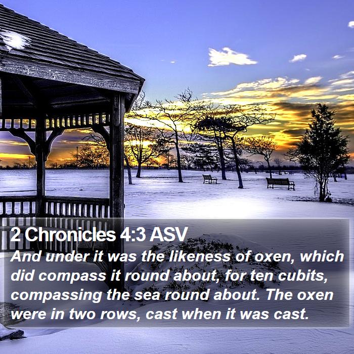 2 Chronicles 4:3 ASV Bible Study