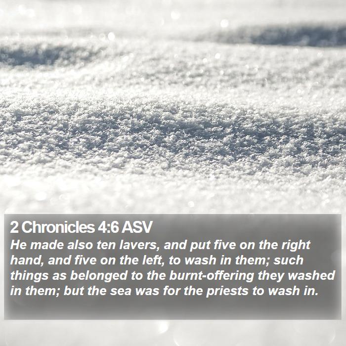 2 Chronicles 4:6 ASV Bible Study