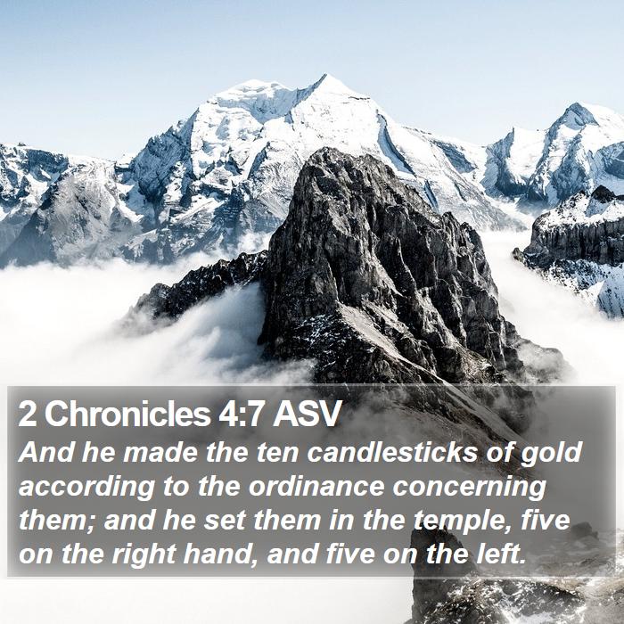 2 Chronicles 4:7 ASV Bible Study