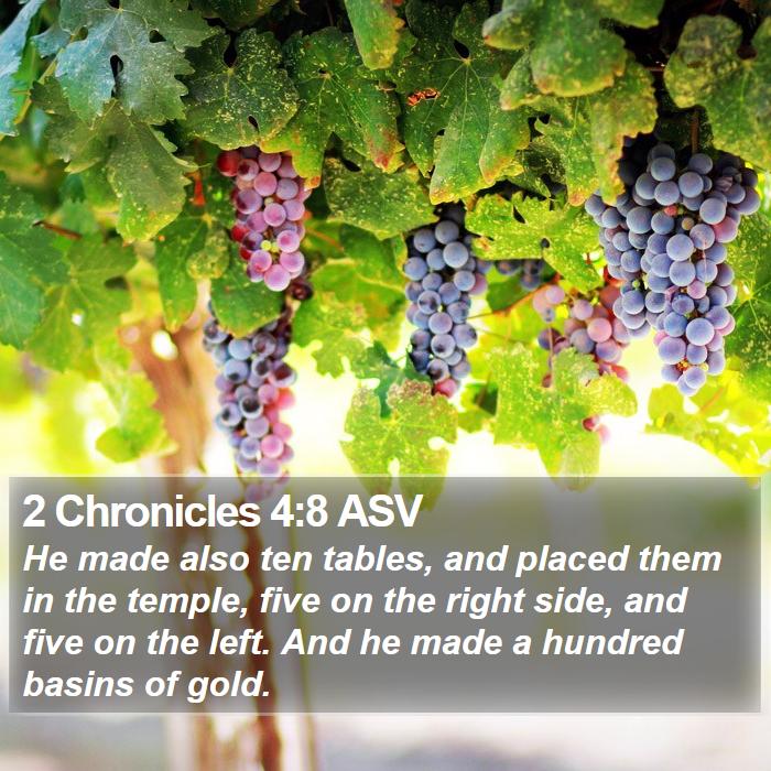 2 Chronicles 4:8 ASV Bible Study