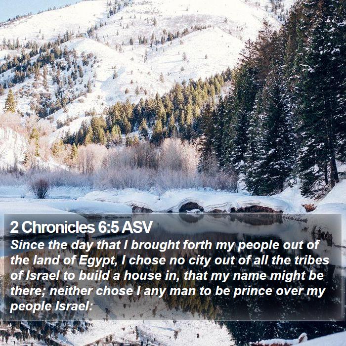 2 Chronicles 6:5 ASV Bible Study