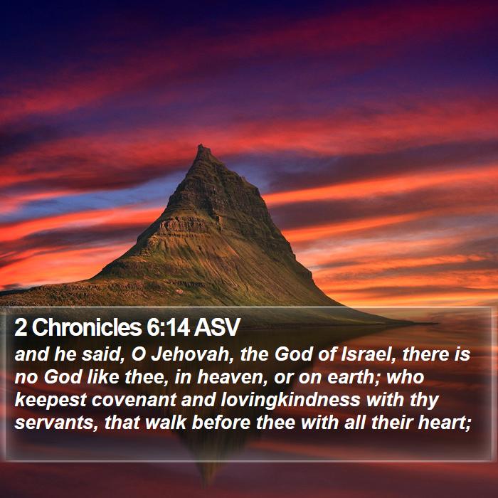 2 Chronicles 6:14 ASV Bible Study