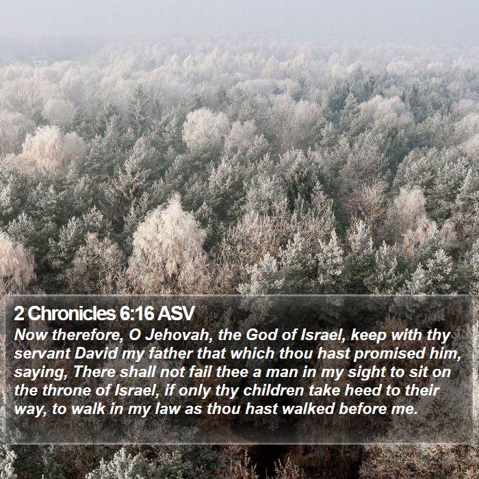 2 Chronicles 6:16 ASV Bible Study