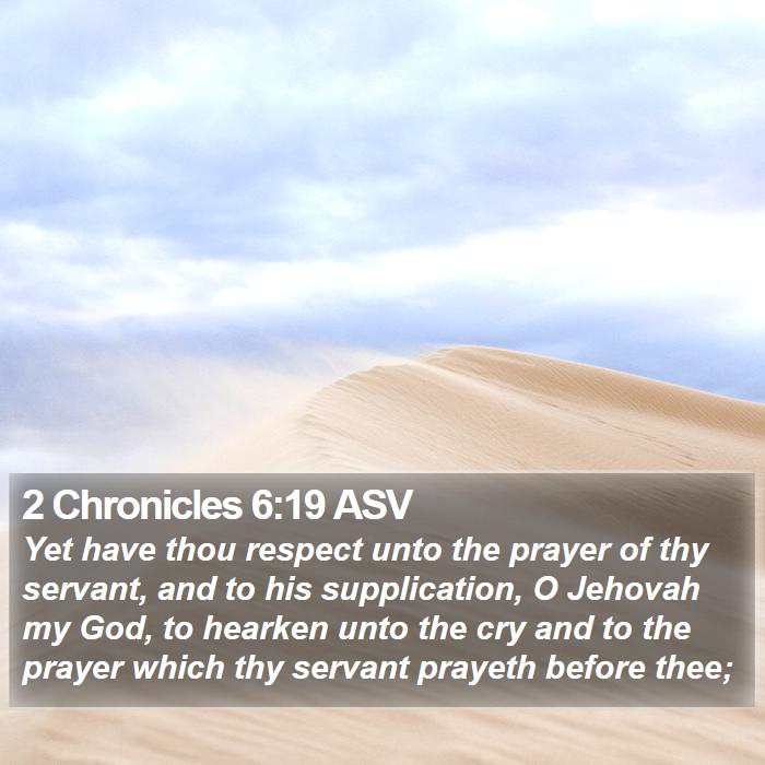 2 Chronicles 6:19 ASV Bible Study