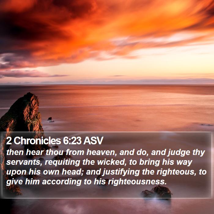 2 Chronicles 6:23 ASV Bible Study