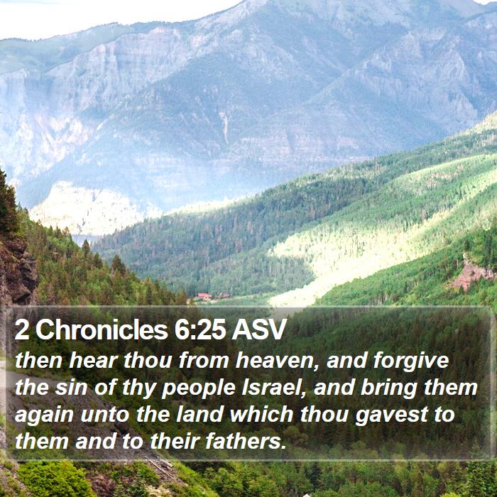 2 Chronicles 6:25 ASV Bible Study