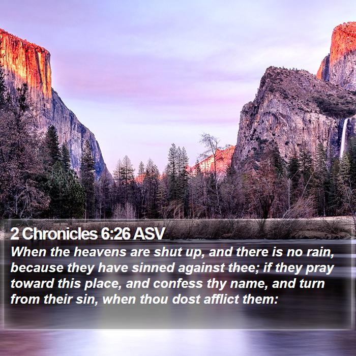 2 Chronicles 6:26 ASV Bible Study