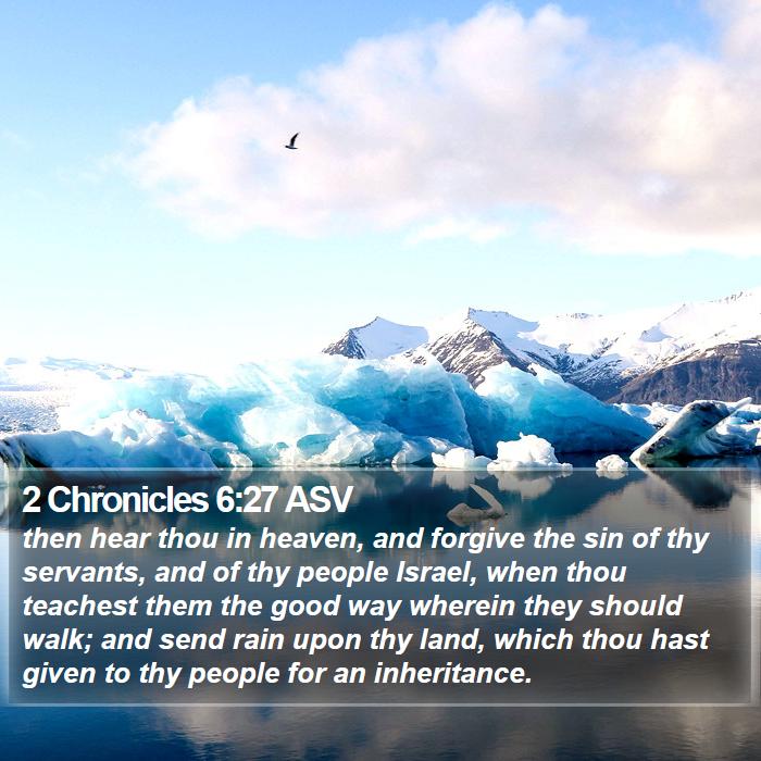 2 Chronicles 6:27 ASV Bible Study