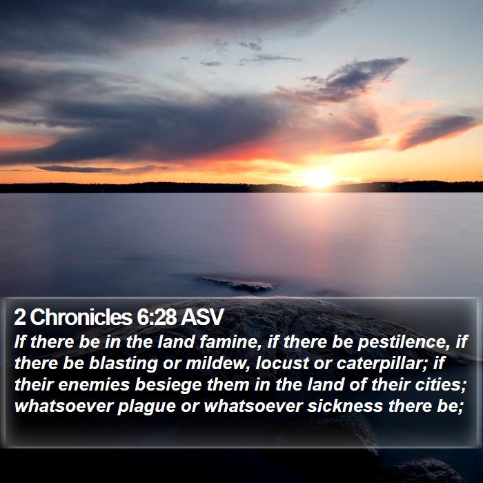 2 Chronicles 6:28 ASV Bible Study