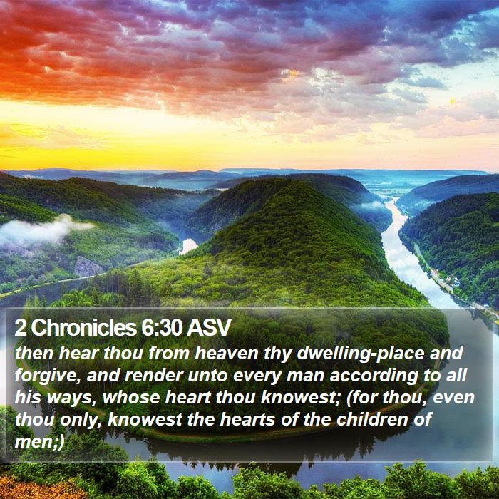 2 Chronicles 6:30 ASV Bible Study