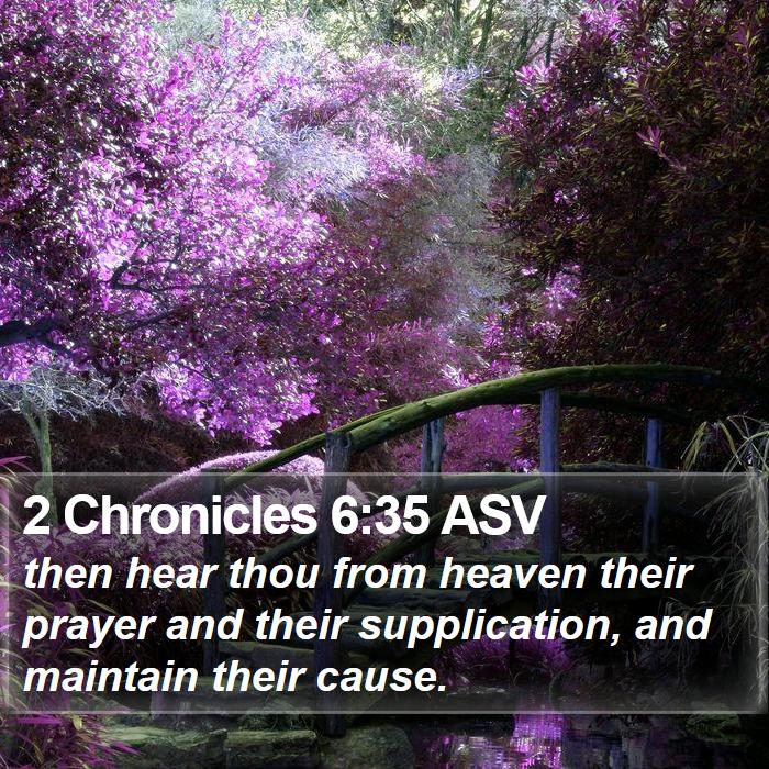 2 Chronicles 6:35 ASV Bible Study