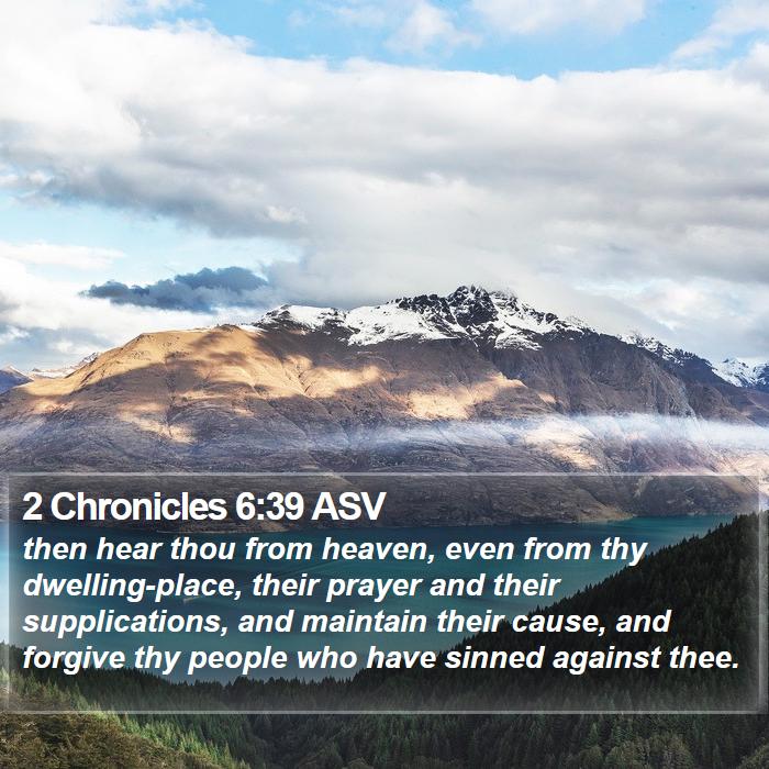 2 Chronicles 6:39 ASV Bible Study