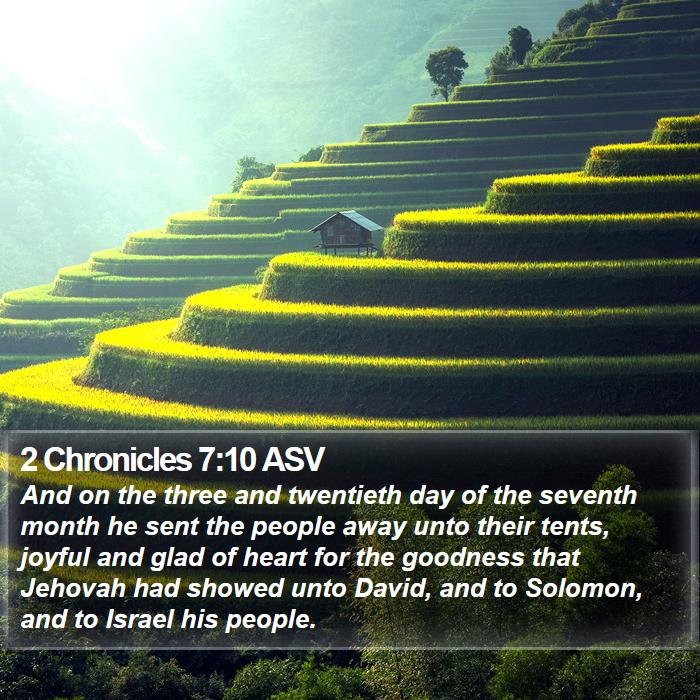 2 Chronicles 7:10 ASV Bible Study