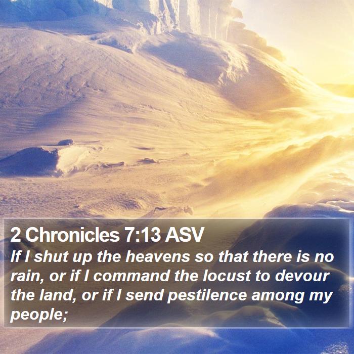 2 Chronicles 7:13 ASV Bible Study