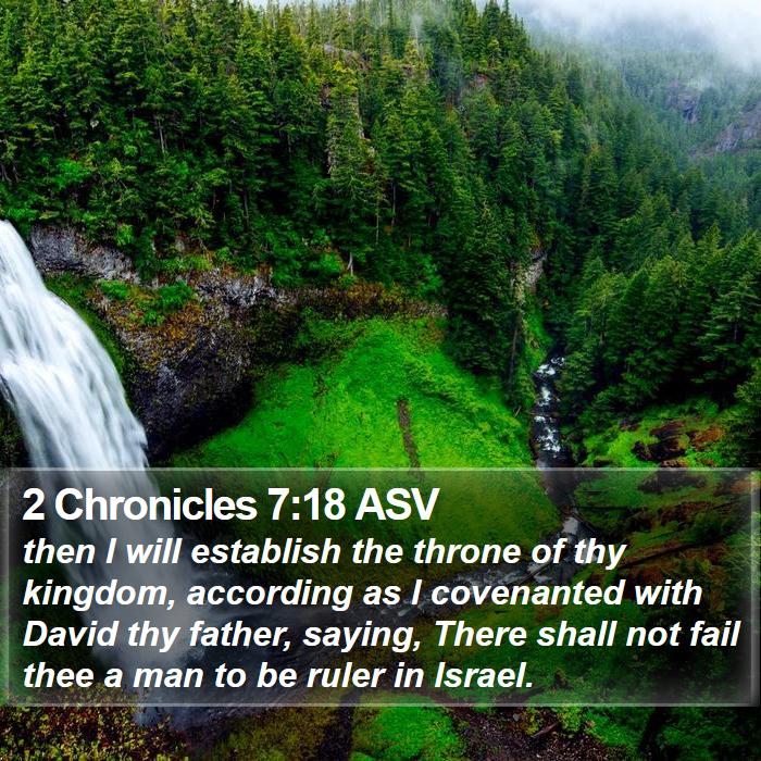 2 Chronicles 7:18 ASV Bible Study