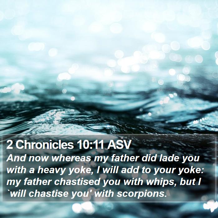 2 Chronicles 10:11 ASV Bible Study