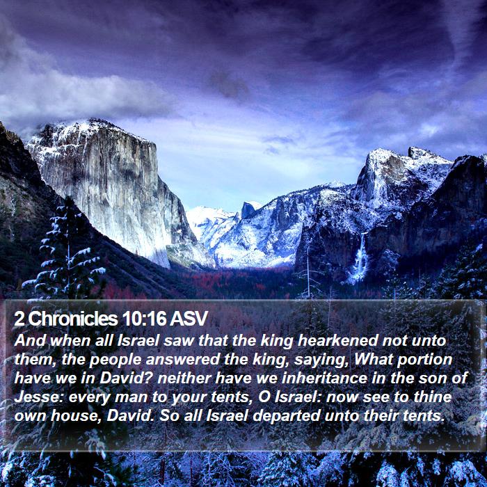 2 Chronicles 10:16 ASV Bible Study