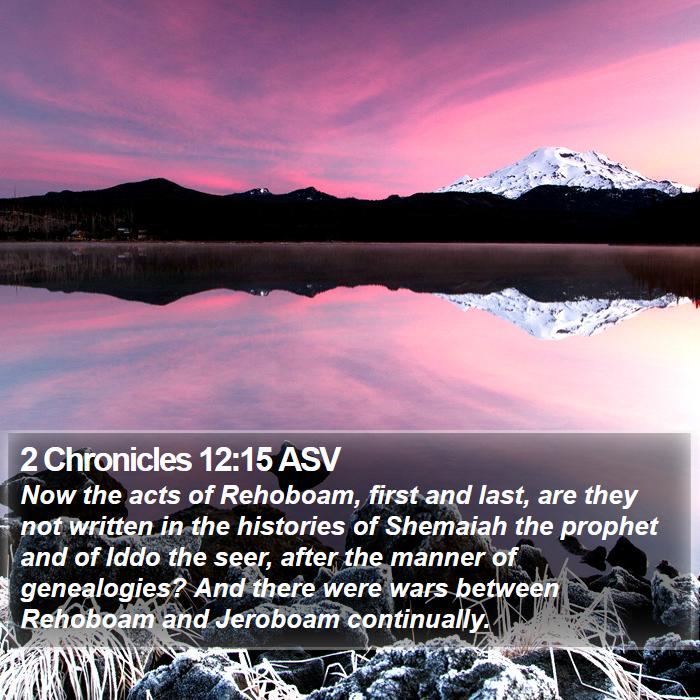 2 Chronicles 12:15 ASV Bible Study