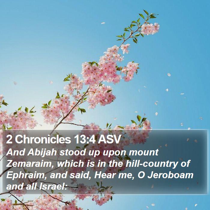 2 Chronicles 13:4 ASV Bible Study