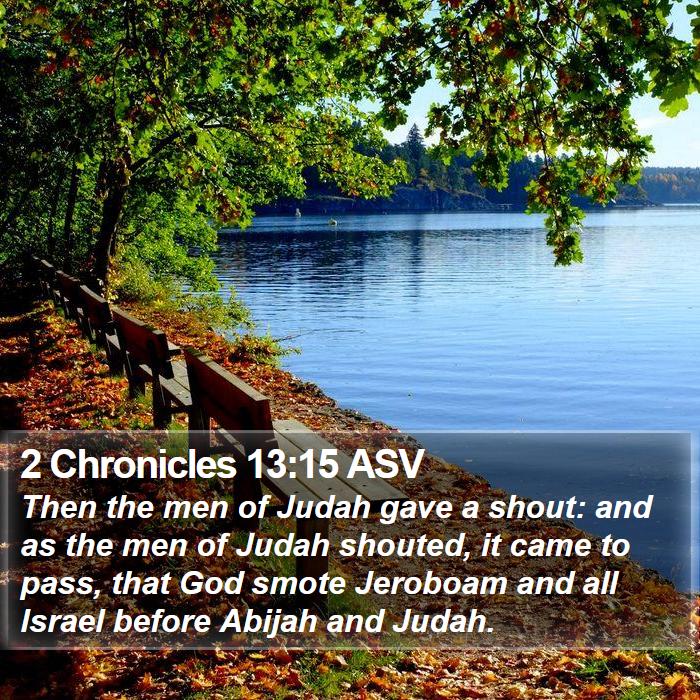 2 Chronicles 13:15 ASV Bible Study