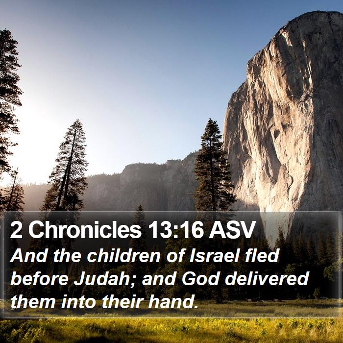 2 Chronicles 13:16 ASV Bible Study