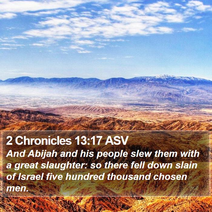 2 Chronicles 13:17 ASV Bible Study