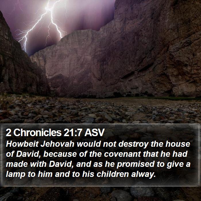 2 Chronicles 21:7 ASV Bible Study