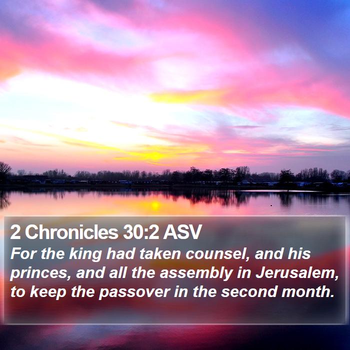 2 Chronicles 30:2 ASV Bible Study