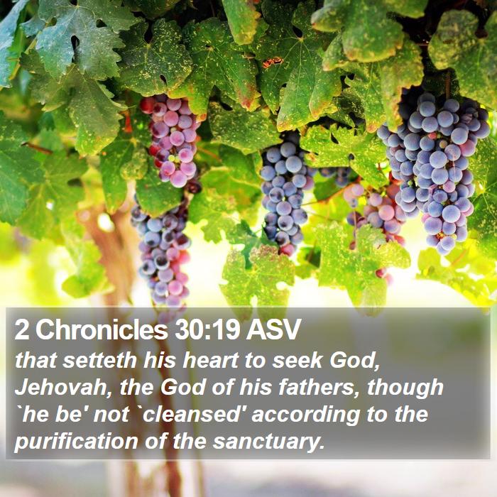 2 Chronicles 30:19 ASV Bible Study