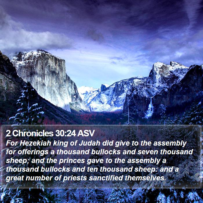 2 Chronicles 30:24 ASV Bible Study