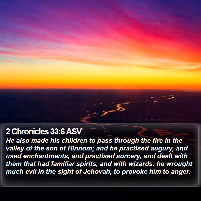 2 Chronicles 33:6 ASV Bible Study