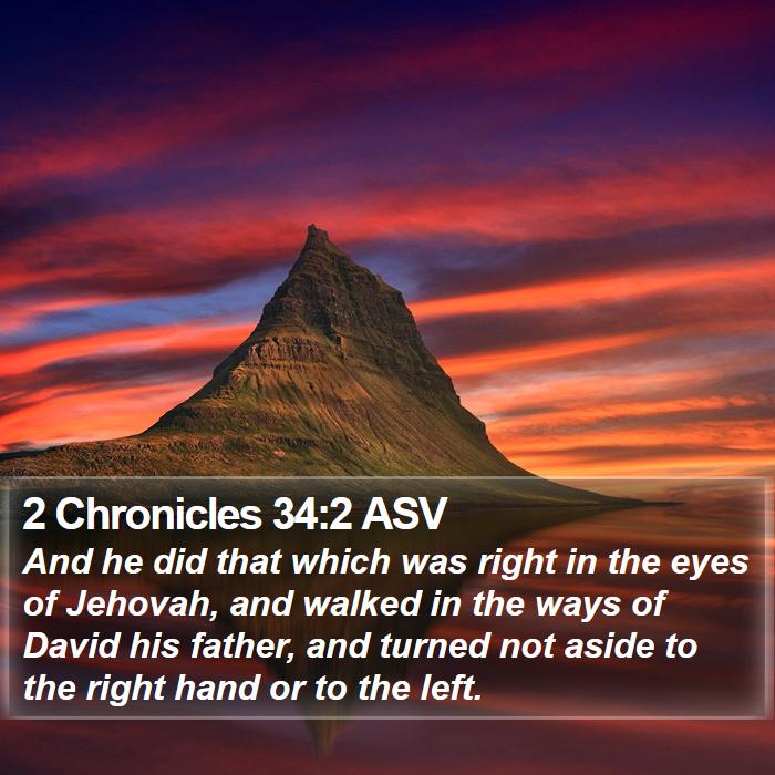 2 Chronicles 34:2 ASV Bible Study