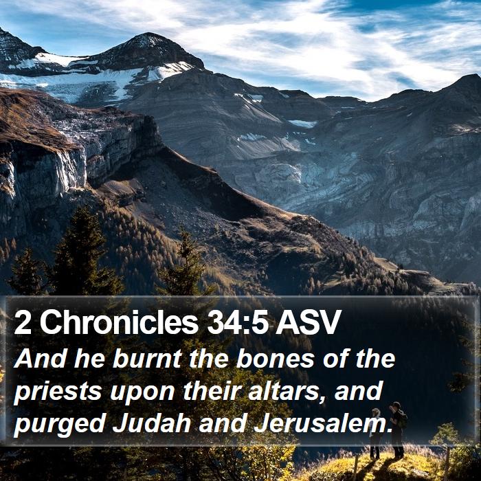 2 Chronicles 34:5 ASV Bible Study