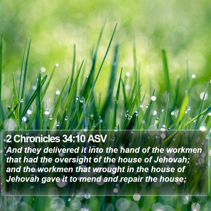 2 Chronicles 34:10 ASV Bible Study