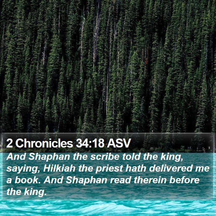 2 Chronicles 34:18 ASV Bible Study