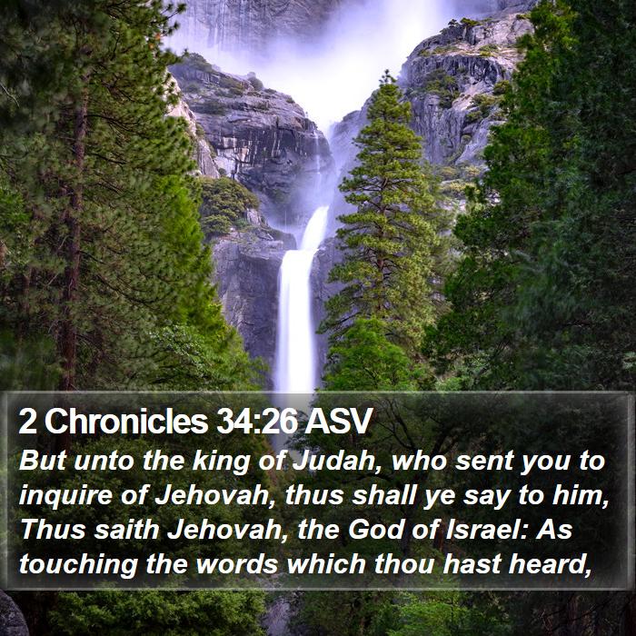 2 Chronicles 34:26 ASV Bible Study